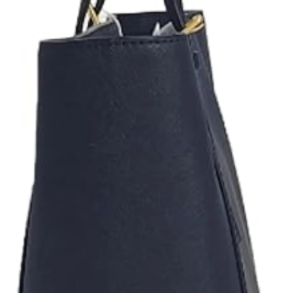 Tory Burch Blue Tote Bag with Gold Hardware